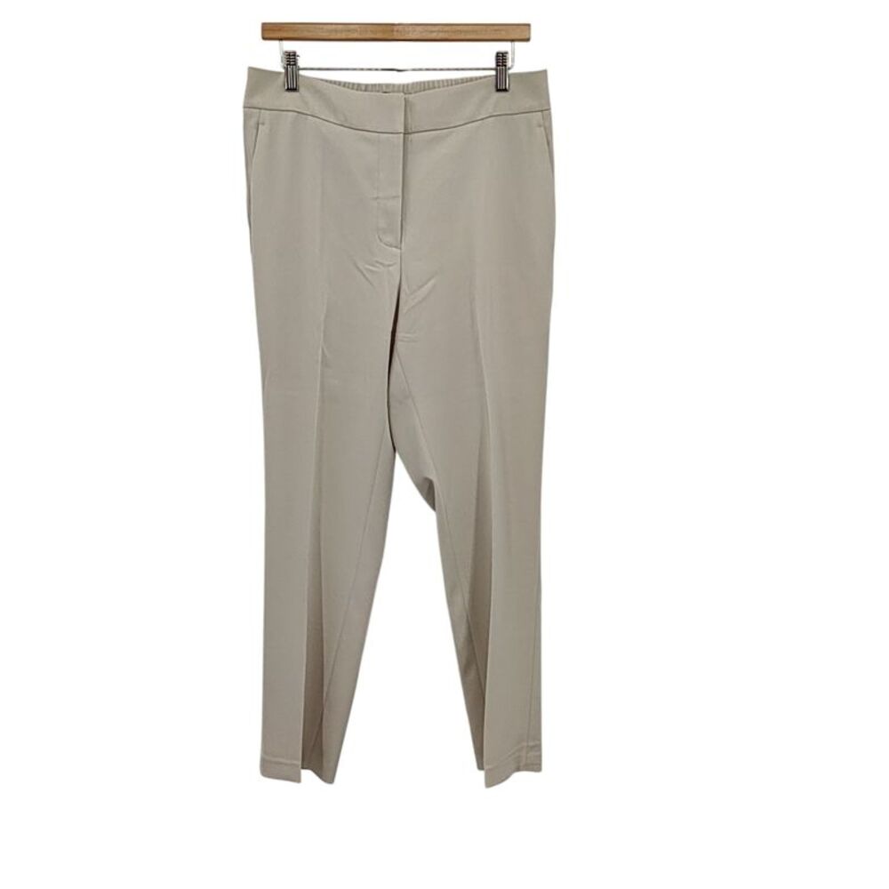 Quince Women Stretch Crepe Ankle Pants Tan Pants 12